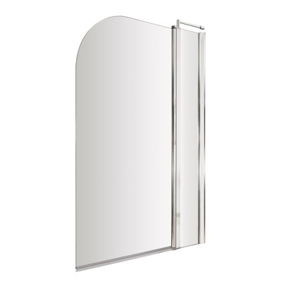 983mm - 998mm W x 1435mm H Hinged Semi-Frameless Tub Door with Clear Glass