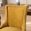 Chaise d'appoint latérale, chaises en tissu épaissi avec pieds en bois massif, tête de clou bronze, ensemble de 2