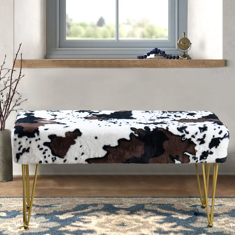 Gonne Faux Fur Upholstered Bench