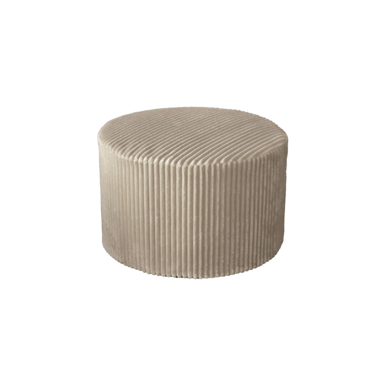 Repose-pieds plein Corduroy Upholstery, Dark Beige