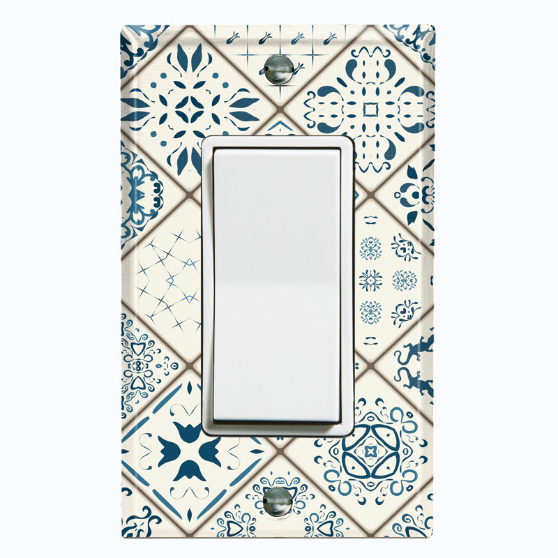 Patterned 1 - Gang Rocker Standard Wall Plate