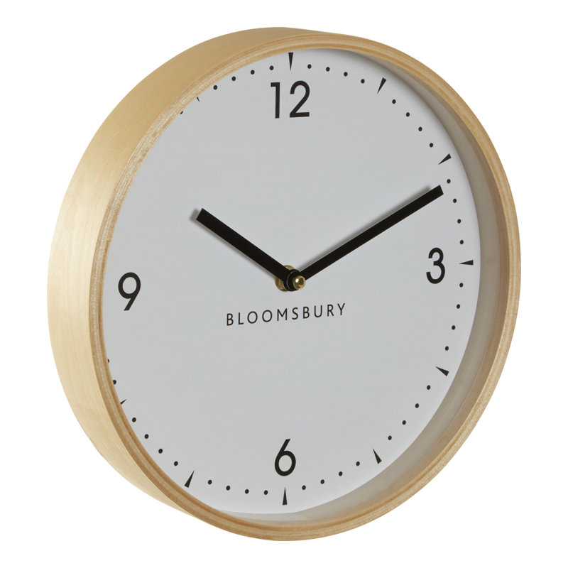 Athol Wood Wall Clock, White
