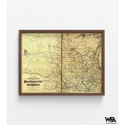 Chicago Milwaukee and St Paul Rail Company 1881, Chicago House Decor, Milwaukee, reproduction d'affiche