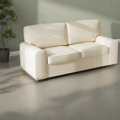 Canapé moderne avec causeuse moderne, tissu chenille à structure en métal, confortable 2 places pour la maison