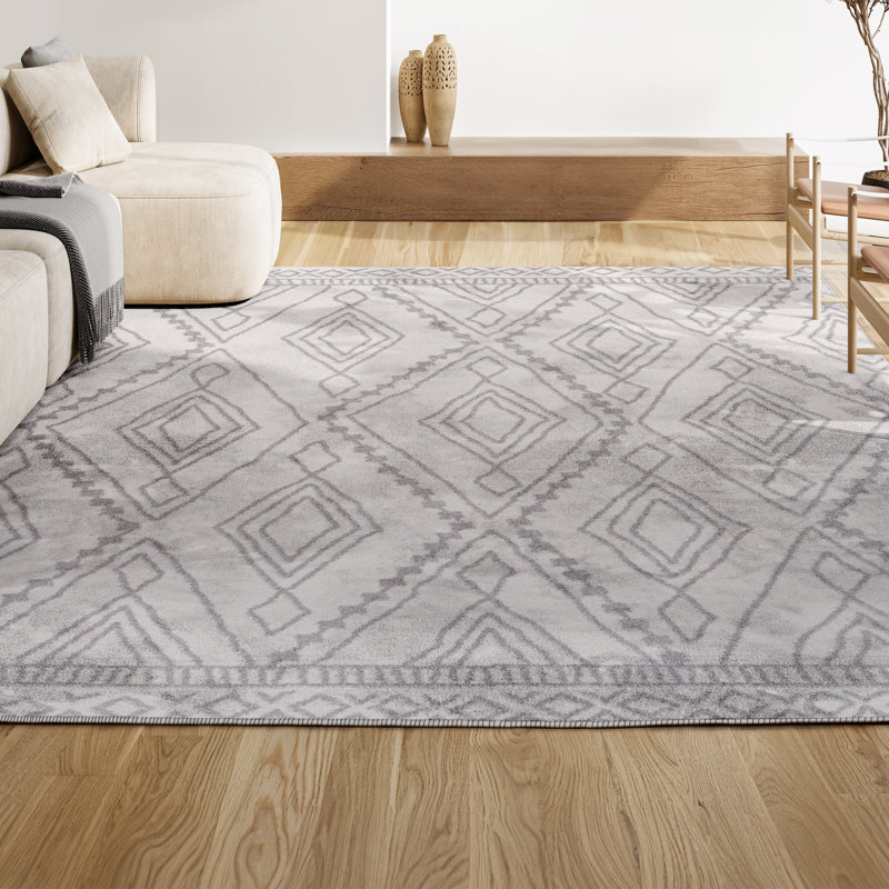 Tapis ivoire / gris Woodacre, Rectangle 4pi x 6 pi
