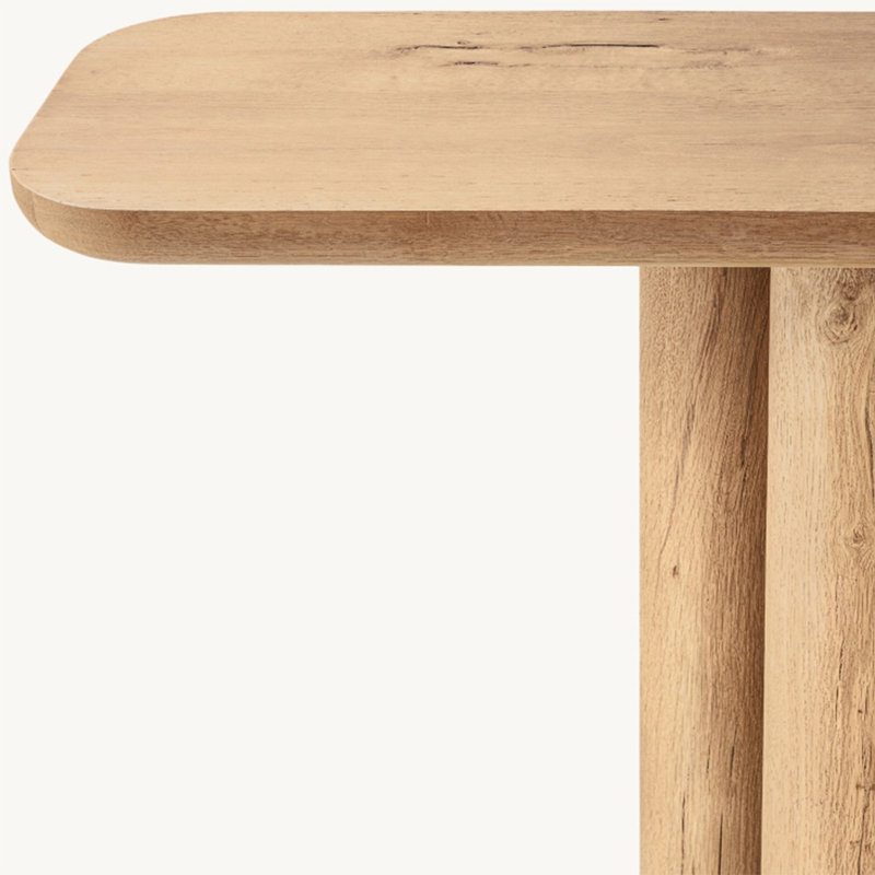 Rural Retro Minimalist Console Table, 29.92" H x 59.84" W x 14.57" D, Natural Wood