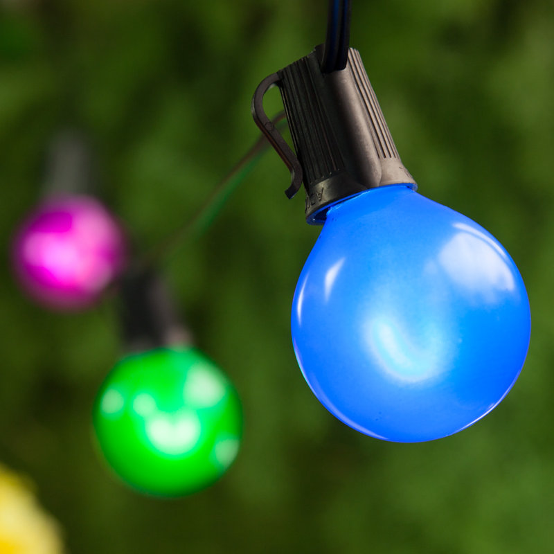 25 Watt Equivalent E17 Globe Light Bulb Colored