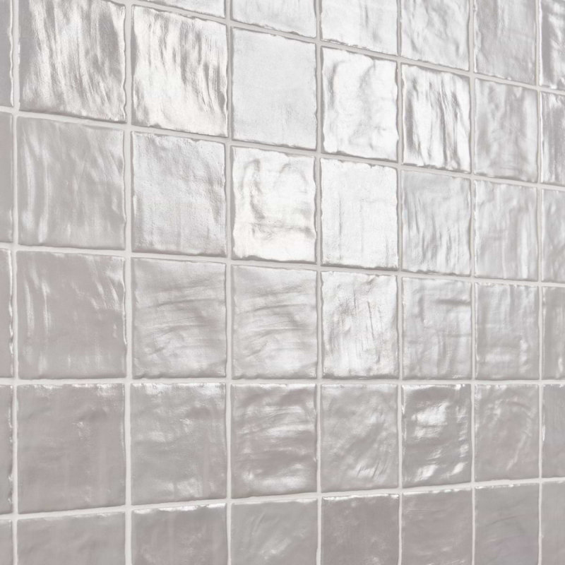 Montauk 4x4 Mixed Finish Ceramic Tile, Gray