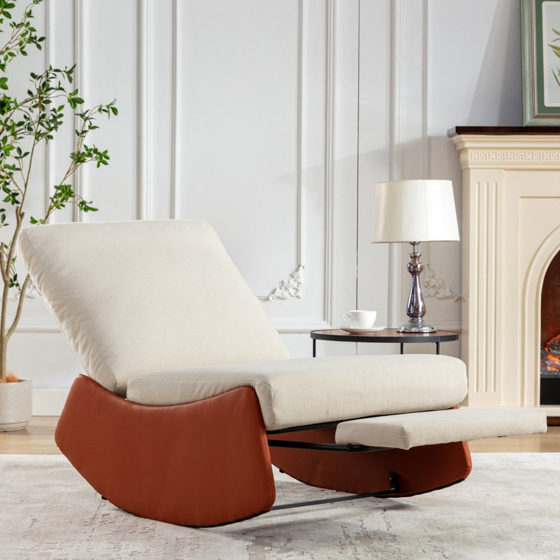 Chaise berçante Modern - couleur orange avec coussin décoratif