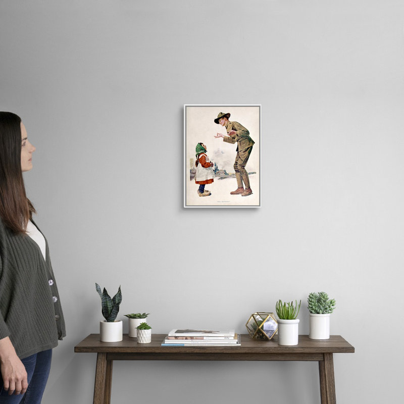 Art mural sur toile Polley Voos Fransay, Cadre flottant blanc, H 18 po x l 14 po x P 1,75 po
