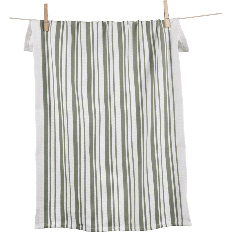 Ensemble de 3 essuie-tout KAF Home Centerband / Basketweave, Agave