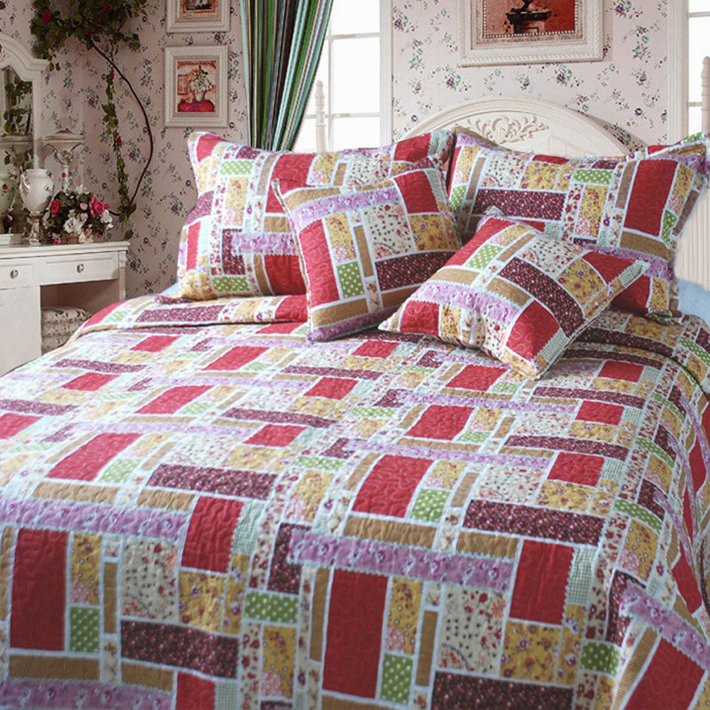 Cotton Quilt, Blue, Twin Quilt + 4 Additional Pieces