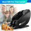 Fauteuil de massage 2024 corps entier, fauteuil de massage Shiatsu inclinable avec massage gonflable, écran tactile LCD, chauffage du bas du dos et du mollet, caractéristiques personnalisables et modes zéro gravité (noir)