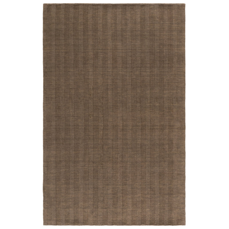 Laine tissée à la main Mirage Tapis d'intérieur en coton rayé, Rectangle 6 pi x 9 pi