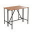 Table de bar d'extérieur en bois d'acacia 10 pièces et huit tabourets avec coussins, ensemble de salle à manger en osier résistant aux intempéries, plateau de table pliable, ensemble bistro pour repas