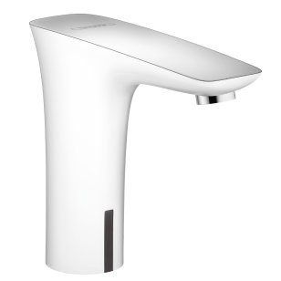 PuraVida Single Hole Bathroom Faucet, White