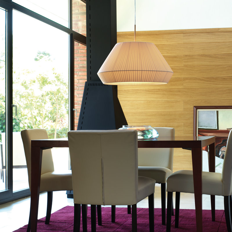 Mei 1 - Light Pendant, Cream Translucent Ribbon