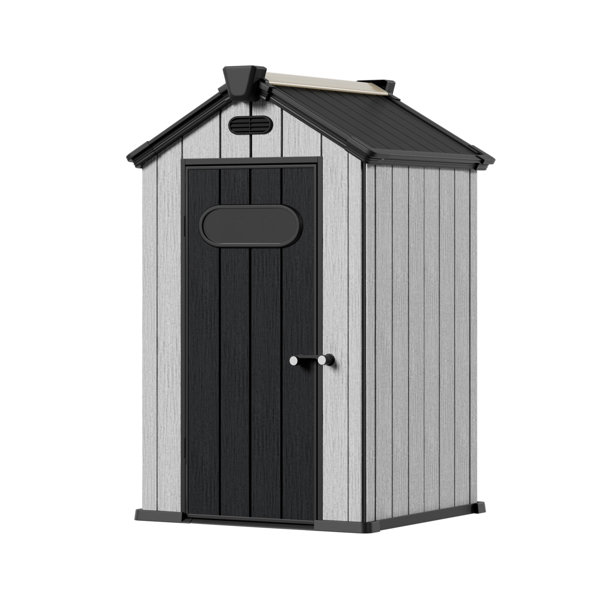 LUSPAZ Outdoor Metal Storage Shed - 11' X 12.5', Lockable Door, Galvanized Steel, For Garden Tools & Backyard