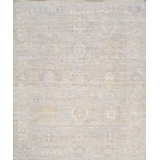 Oushak Silver Wool Area Rug