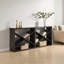 Console de style campagnard 70,87 pouces avec design en forme de X détachable, tablette de rangement extra-longue pour l'entrée, le couloir ou le salon - noir-1762843461