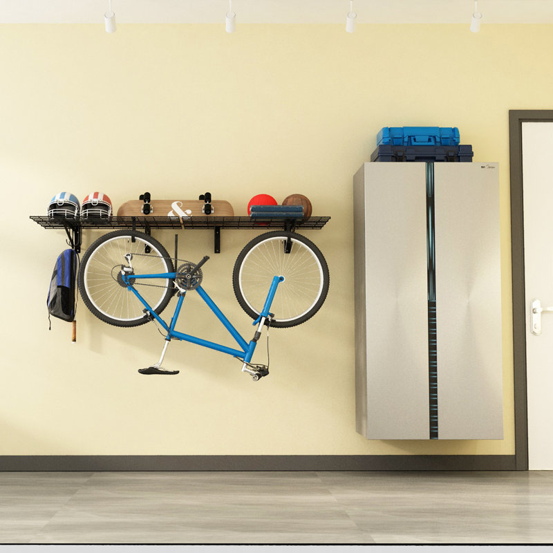 Tablettes de rangement murales pour garage, Noir, H 12,2 po x l 48 po x P 24 po