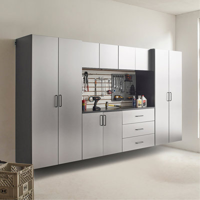 32 In. W X 28 In. H X 20 In. D Metal Wall Mounted Base Door Storage Cabinet