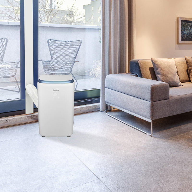 Climatiseur portatif 14 000 BTU avec télécommande, Blanc