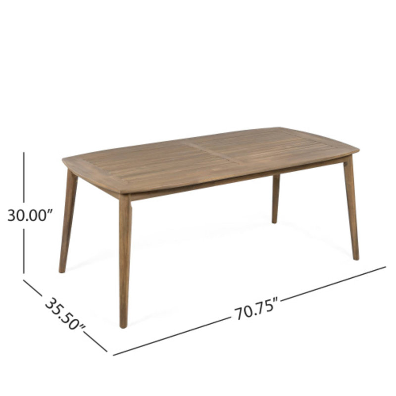 70.75"L 8-Person Outdoor Dining Table (180 LBS Capacity) Ideal For Garden Holiday Meals