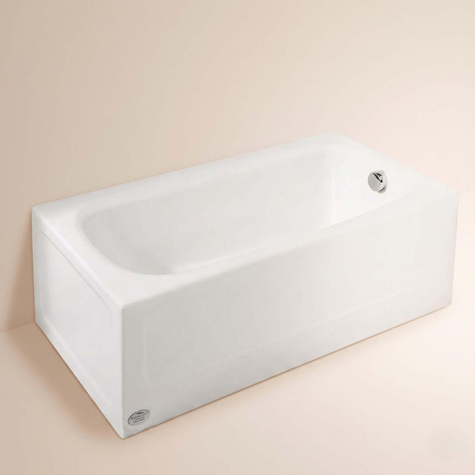 Cambridge 60" Alcove Soaking Bathtub, White, Right