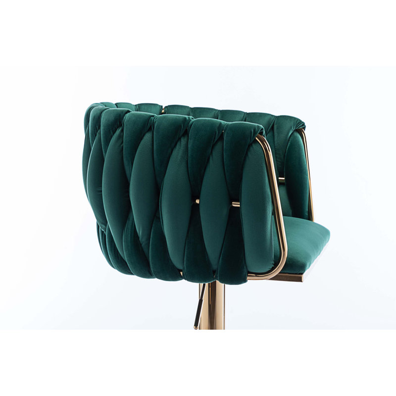 Ensemble de 2 tabourets pivotants à hauteur réglable, Vert