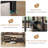 Kitchen Island with Power Outlet & 2 Stools - Industrial 3-Tier Shelves, Hooks, Microwave Stand for Dining Room, Living Room, Apartment-Vintage-1512894211