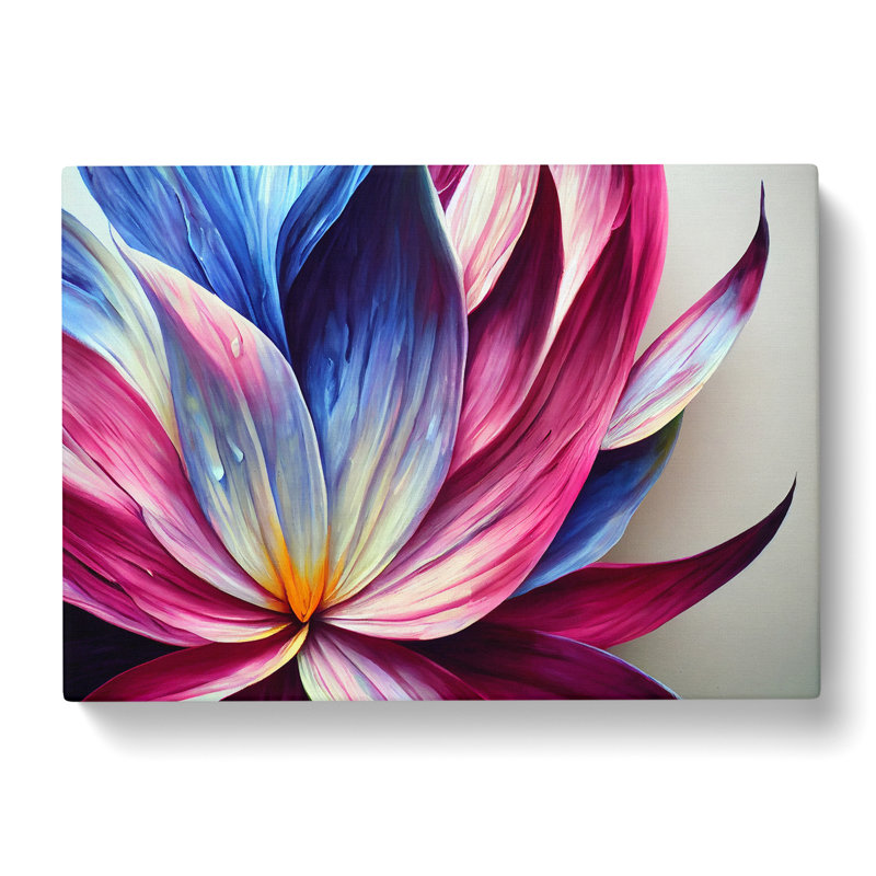 Colourful Floral Art Vol.1 Abstract - Wrapped Canvas Painting, 40cm H x 60cm W x 3cm D