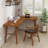 Rosewood L-Shaped Solid Wood desks-108070915-108070913