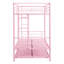 Lit superposé en métal rose avec lit gigogne - Lit moderne et fonctionnel, lit superposé, solide pour la durabilité, fonctionnement silencieux et stable, capacité de charge à bruit élevé, escalier sécuritaire, agencement simple-130762702