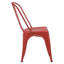 Chaise d'appoint empilable à dossier à lattes en acier Lilian-1186717849