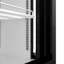 35 po 10 pieds cubes Pi. Faible hauteur - Présentoir de marchandise au détail en noir pour Super Market, Deli, No Frost