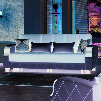 Canapé-lit convertible avec rangement en brun foncé - pour une solution polyvalente