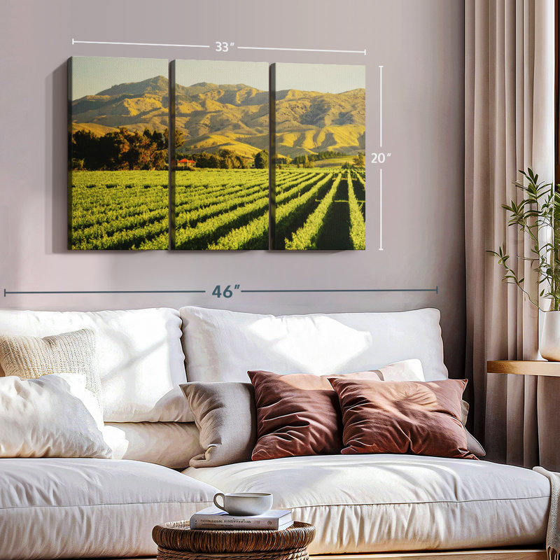 «Blenheim Vineyard» sur, H 20 po x l 33 po x P 1,25 po