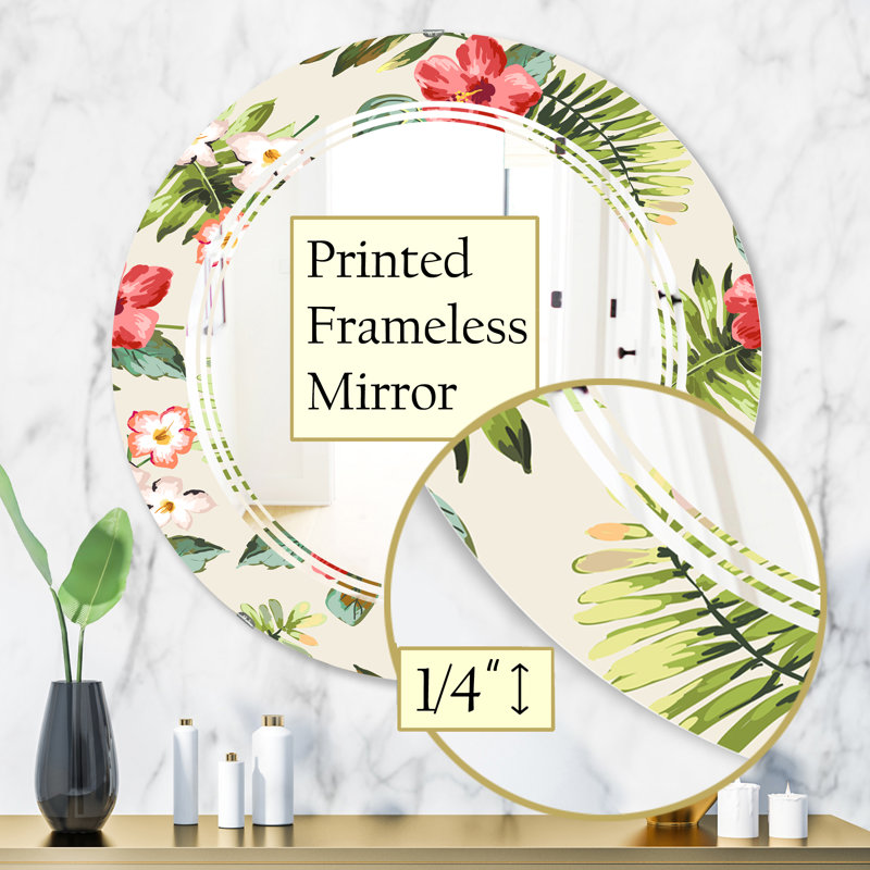 Miroir mural Pineapple Summer Bliss IV, H 31,5 po x l po
