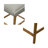 Celsi Light Grey Upholstered Solid Wood Frame Counter Stool-581426303