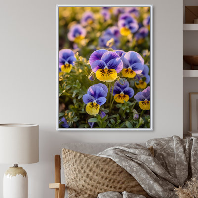 «Mauve, jaune, nature, pensées IV» sur toile