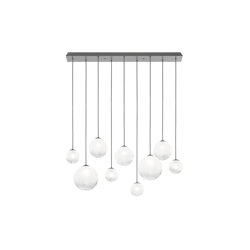 Puppet 9 - Light Chandelier, Matte Black, White