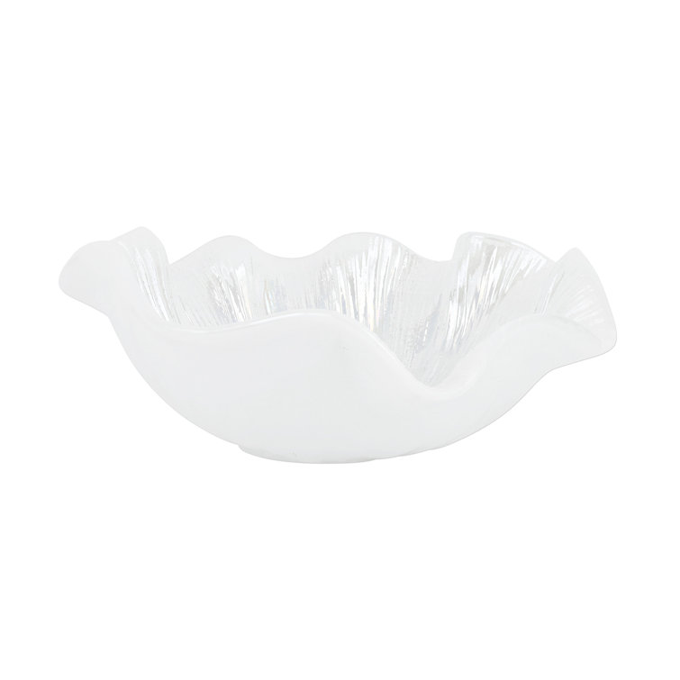 Onda Glass Ruffled Bowl