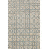 Tapis kaki clair en laine tissé à la main et à plat de conception unique 5 pi 2 po x 7 pi 11 po