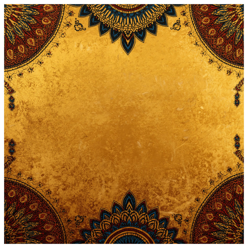 Rideaux de fenêtre Golden Mandala Art, voilages et voilages de blocage - 1 panneau, 50 po x 80 po - 1 panneau, Blockout