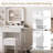 White Vanity Desk with Mirror