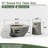 2-Pieces 36" Propane Gas Fire Pit Table 50000 BTU Round Steel Fire Pit