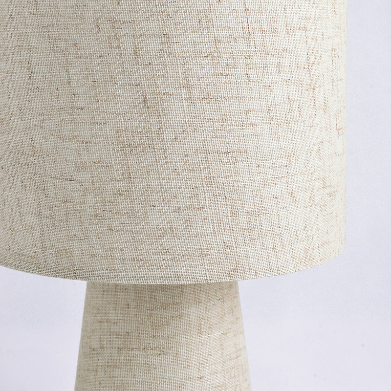Minimalist Textured Linen Table Lamp Set, Soft Cozy Lighting