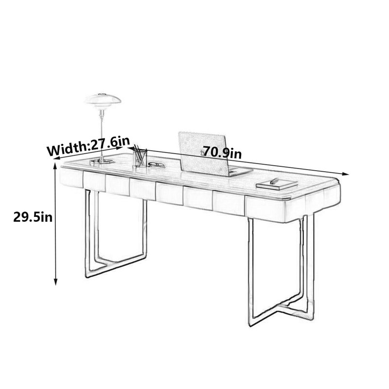 Vories, H 29,5 po x l 70,9 po x P 27,6 po