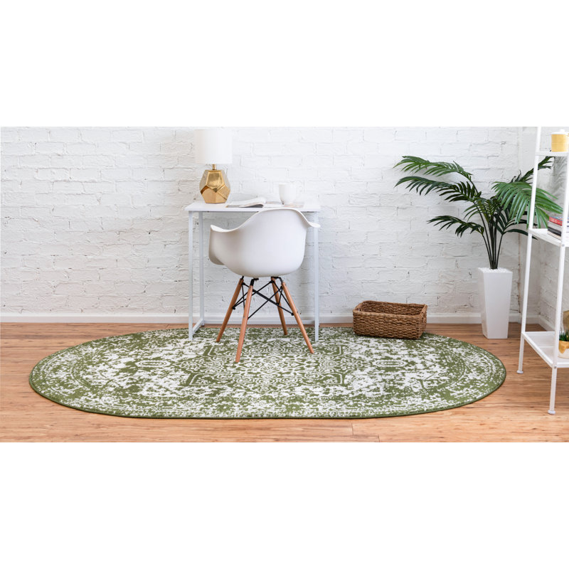 Giverny Oriental Indoor Rug, Oval 5'3" x 8'